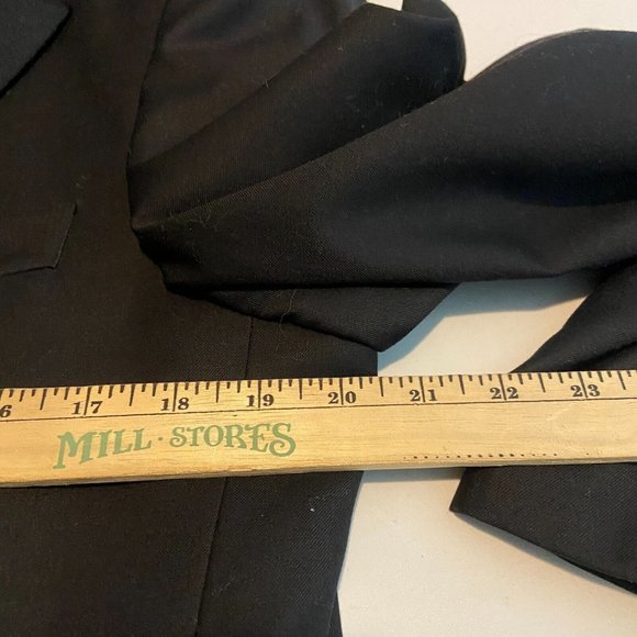 ProntoMODA Men 38L Tuxedo Suit Jacket Satin Lapel Black 2 Button Long 100% Wool - Picture 4 of 14